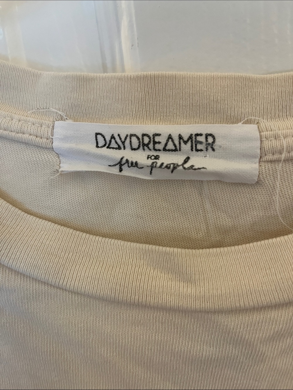 Daydreamer Free People Queen of Hearts long sleeve T-shirt cotton arm spellout L - Picture 4 of 14